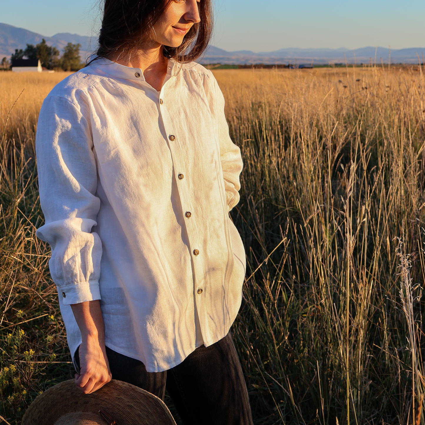 Harvest Linen Button-up White