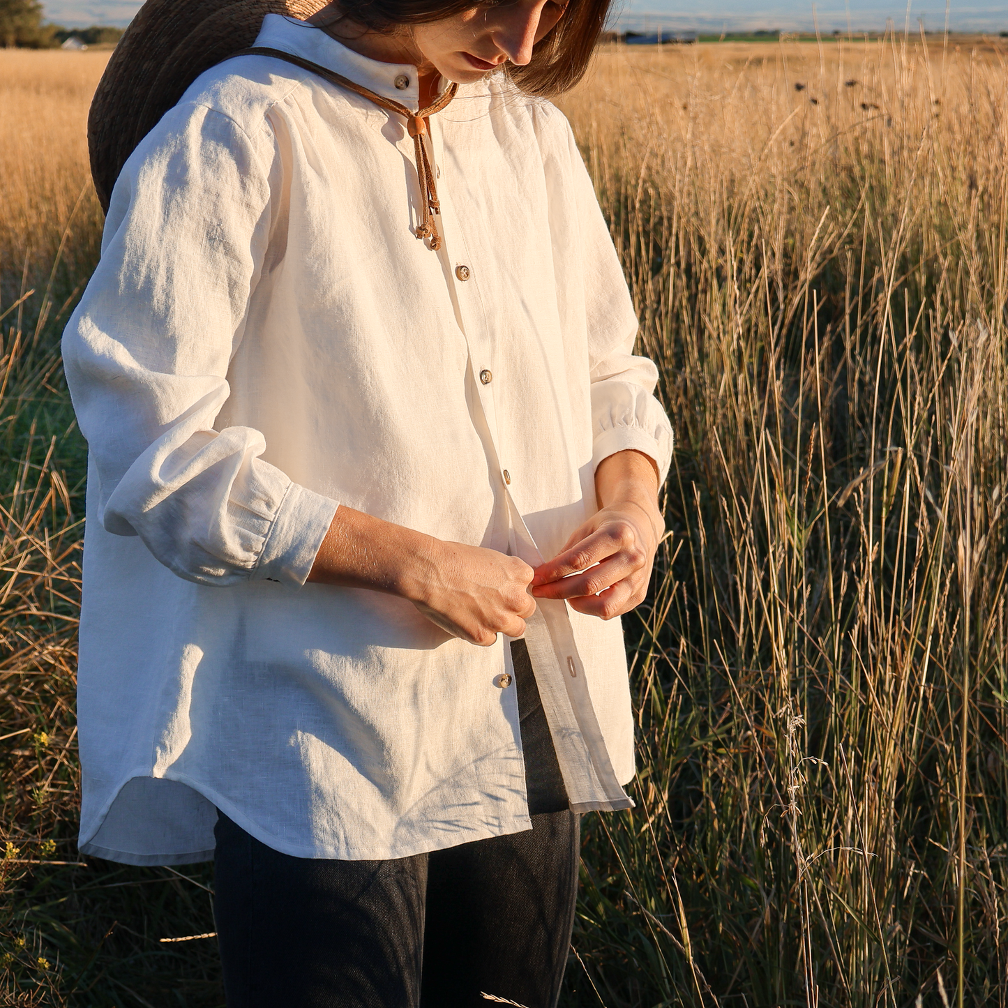 Harvest Linen Button-up White