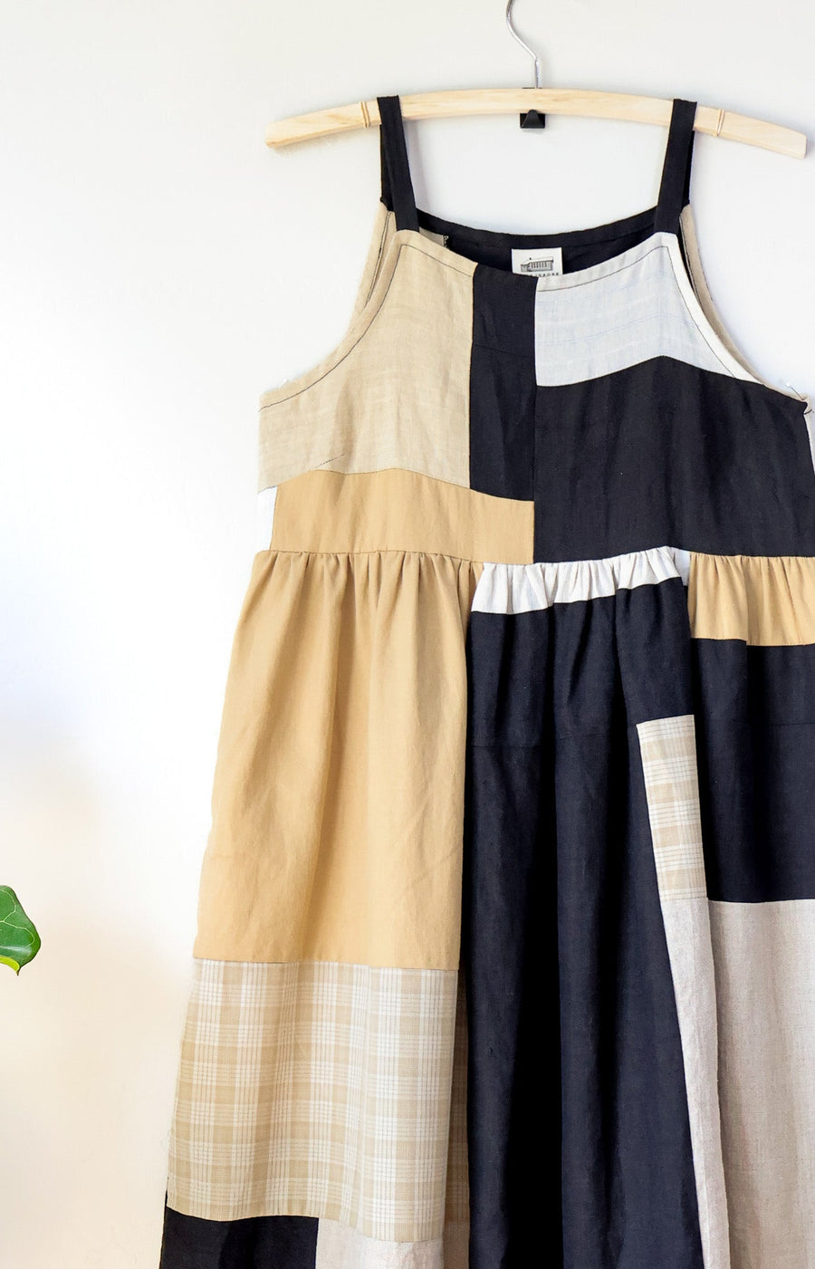 Patchwork Midi Dress - Cotton + Linen - Small