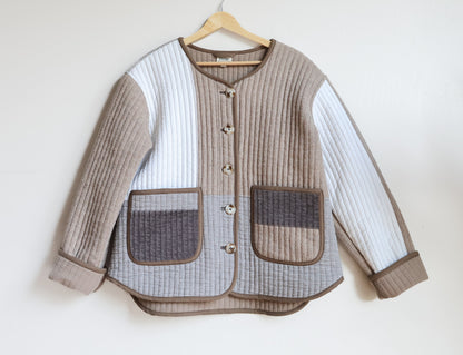 Alex Quilt Coat - Color Block -  Large