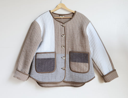 Alex Quilt Coat - Color Block -  Large