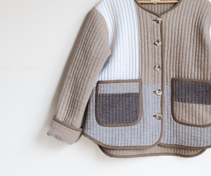 Alex Quilt Coat - Color Block -  Large