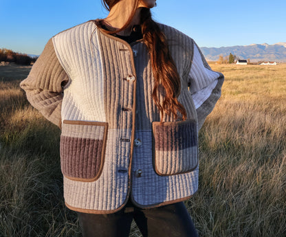 Alex Quilt Coat - Color Block -  Large