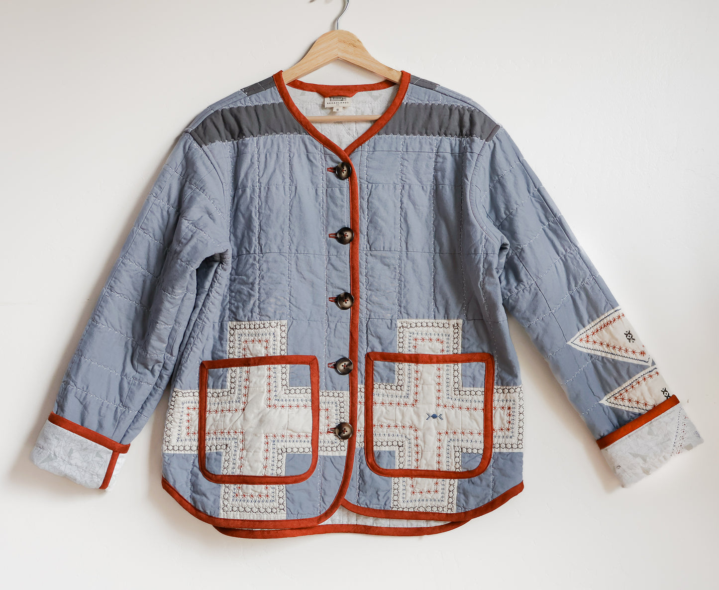 Alex Quilt Coat - Repurposed Embroidered Quilt - Small