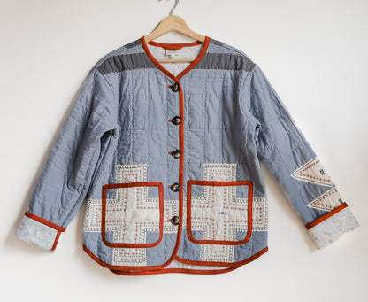 Alex Quilt Coat - Repurposed Embroidered Quilt - Small
