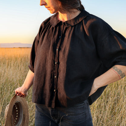Broadlands Prairie Blouse - Black