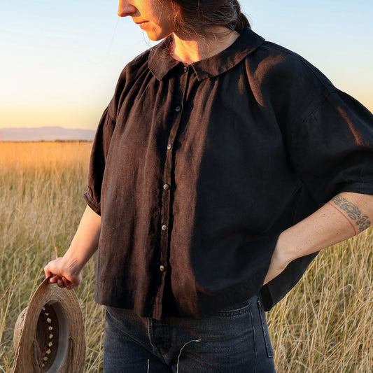 Broadlands Prairie Blouse - Black