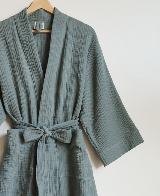 Organic Cotton Gauze Sage