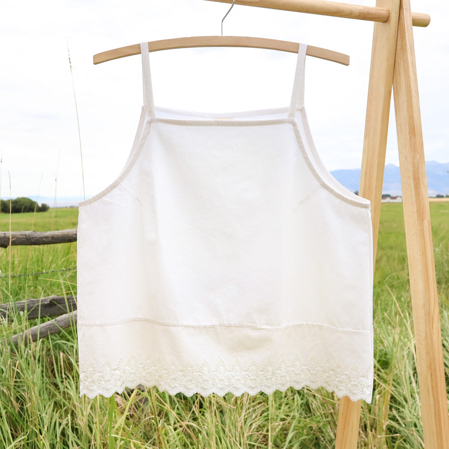 Vintage Pillowcase Garden Tank - Lace - Large