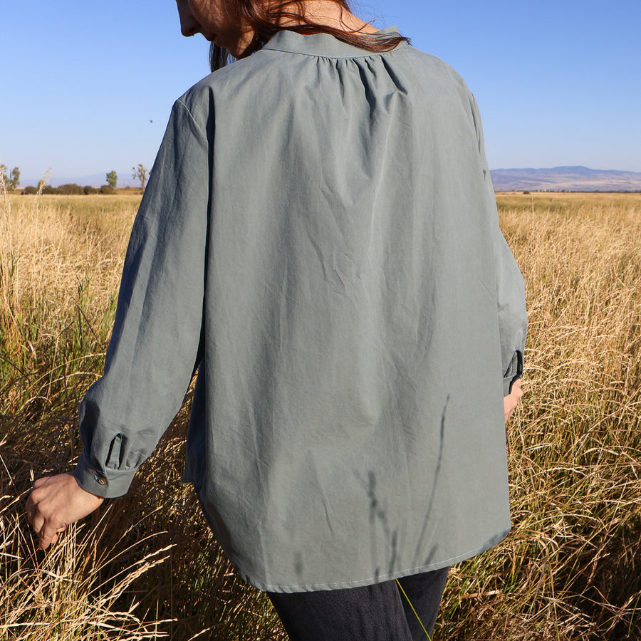 Harvest Cotton Button-up - Reclaimed Sheet - Small
