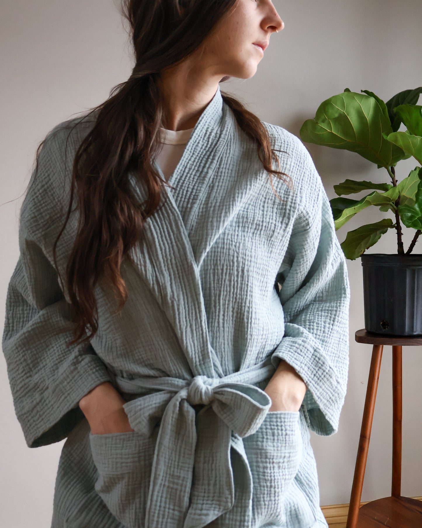 Organic Cotton Gauze Robe