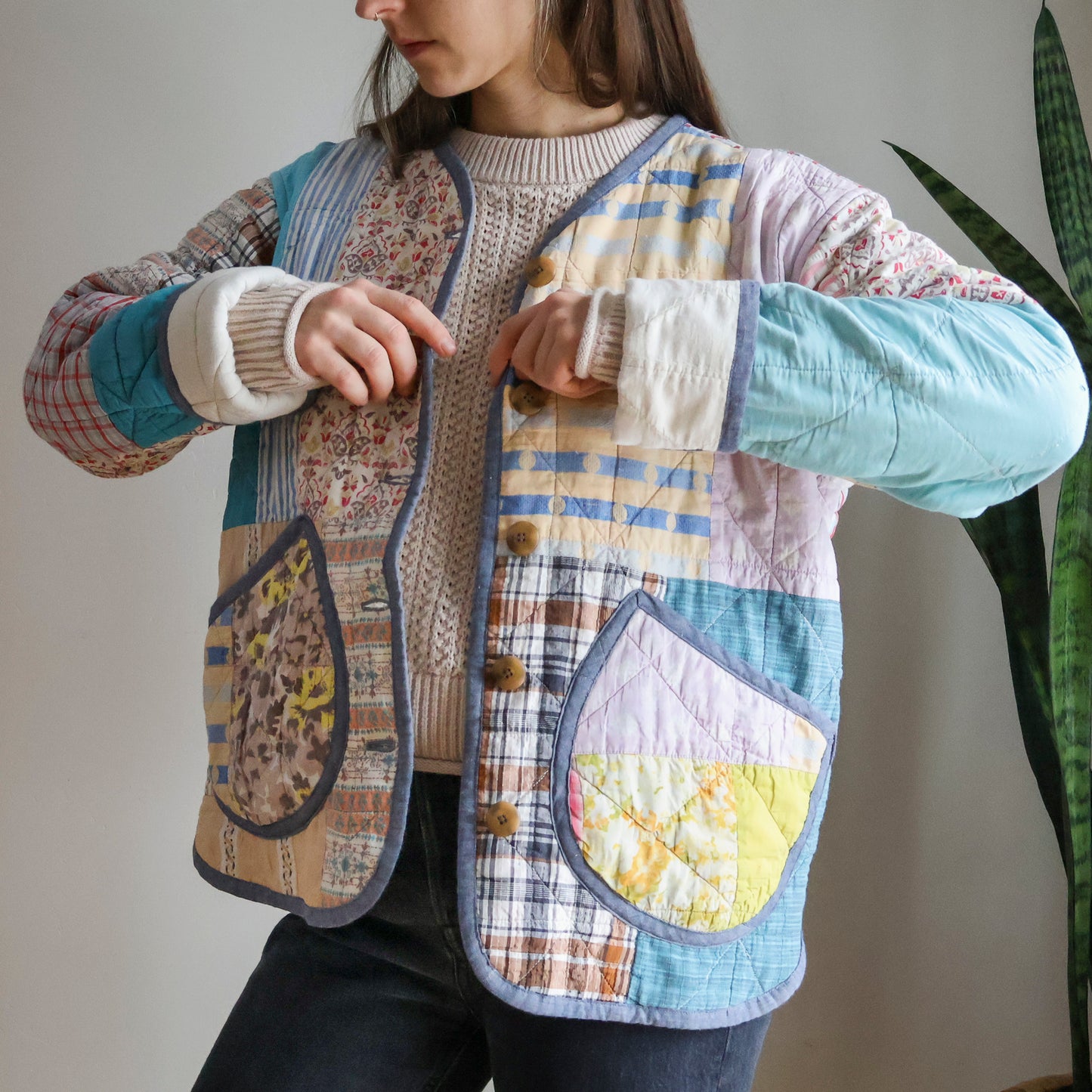 Alex Quilt Coat - Patchwork - Medium - *Please Read Full Description*