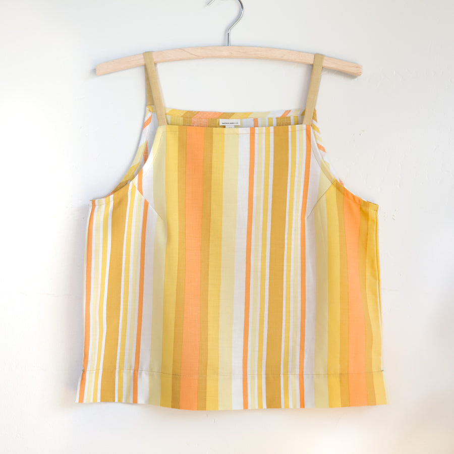 Pillowcase Garden Tank - Retro Orange Stripe - Medium